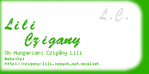 lili czigany business card